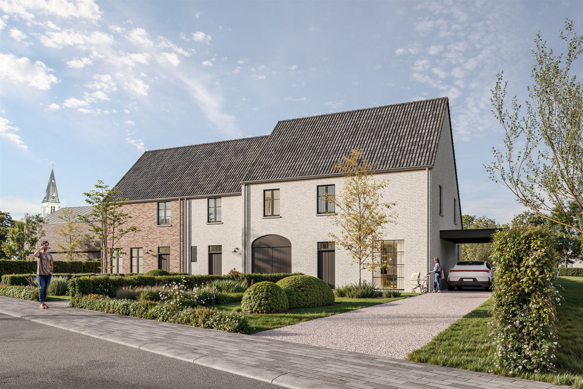 Zes woningen, elk met ruimte