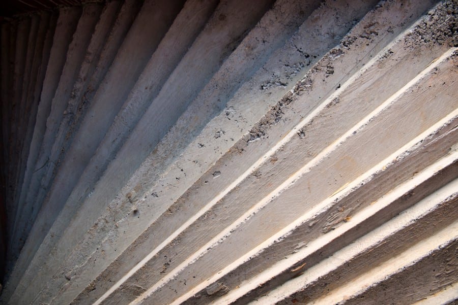 Abstract detail of a precast concrete structure