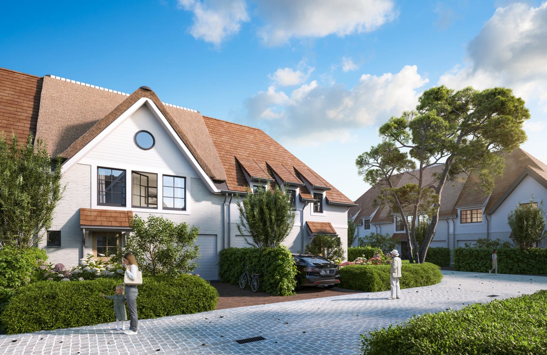 Drieweghe Hove, familiewoningen in een groene straat in Knokke-Heist